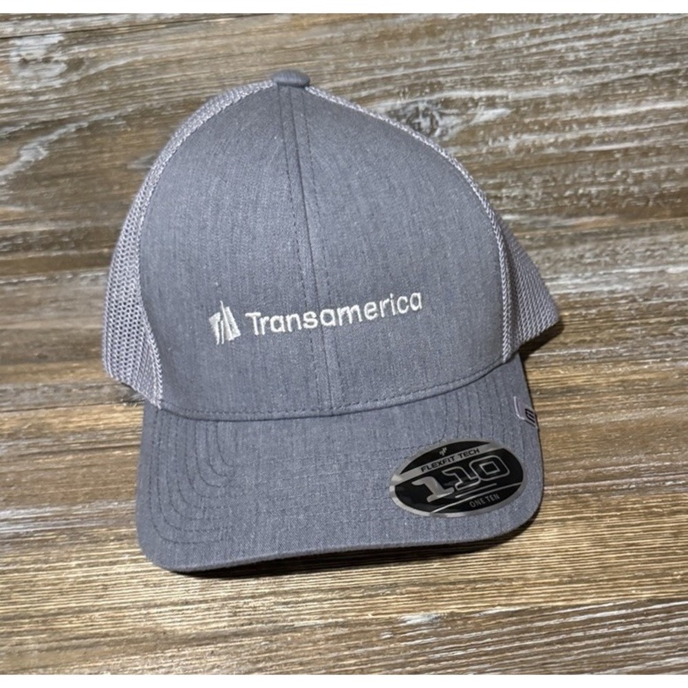Travis Mathew Hat Widder 2.0 Transmits Insurance Logo Gray Cap Flex‎ Fit OSFA